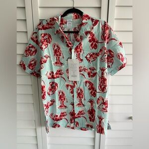 NWT Brooks Brothers Red and Light Blue Lobster Shirt